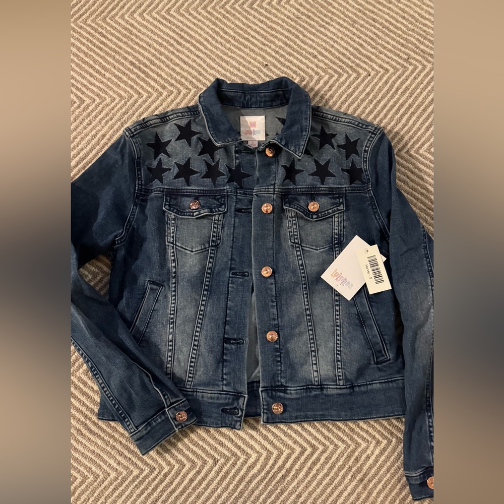 BNWT LulaRoe Denim Jacket with Star Pattern